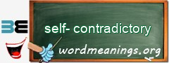 WordMeaning blackboard for self-contradictory